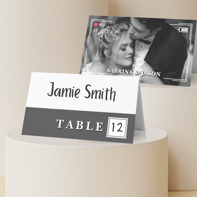Video Camera Photo Wedding Place Card (Video Camera Photo Wedding Place Card
)
