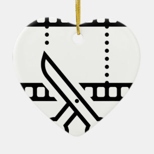 Video Cut Ceramic Ornament
