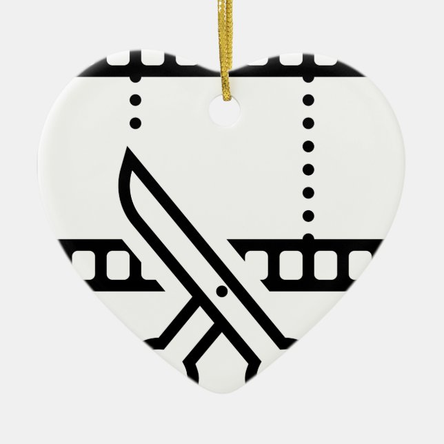 Video Cut Ceramic Ornament (Front)