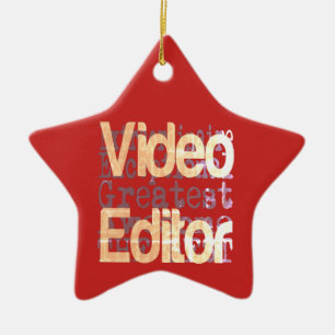 Video Editor Extraordinaire Ceramic Ornament