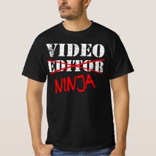Video Editor Ninja - Videographer and Post Editor T-Shirt