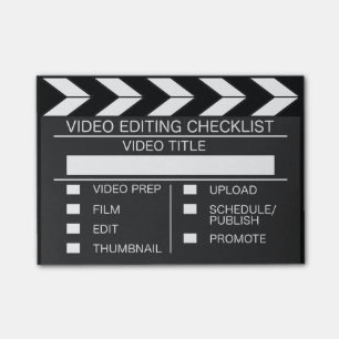 Video Editors Checklist Post-its Post-it Notes