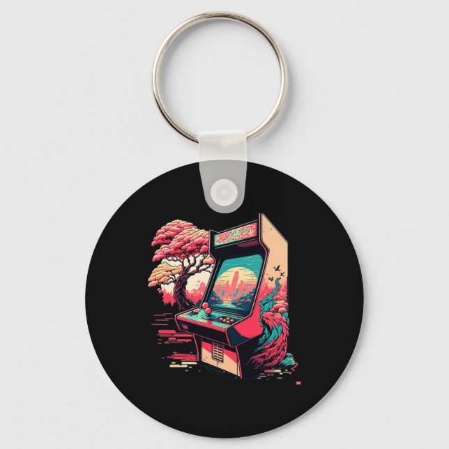 Video Game Arcade  Keychain (Front)