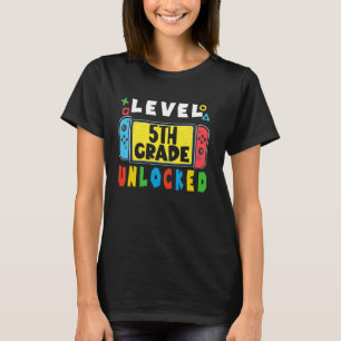 Video Game Back to School 5th Grade Level Unlocked T-Shirt
