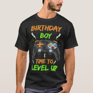 Video Game Birthday Boy Time To Level Up Gamers Pa T-Shirt
