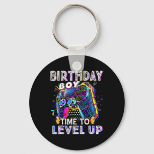 Video Game Birthday Boy Time To Level Up Video Gam Keychain