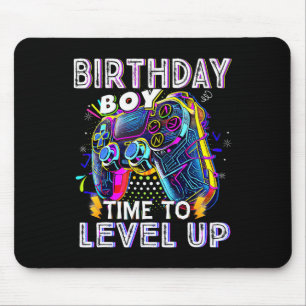 Video Game Birthday Boy Time To Level Up Video Gam Mouse Pad