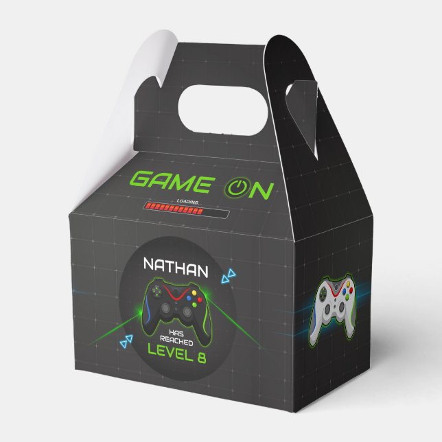 Video Game Birthday Gamer Controller Favour Box (Front Side)