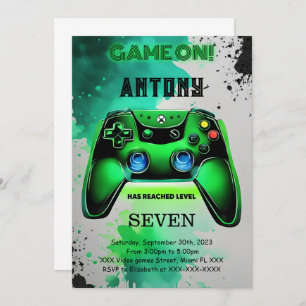Video Game Birthday Invitation