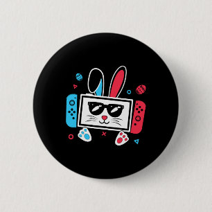Video Game Bunny Eggs Costume Easter Day Boy Kids 2 Inch Round Button