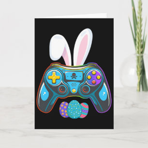 Video Game Bunny Eggs Costume Easter Day Boys Kids Card