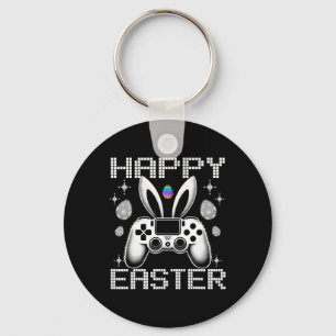 Video Game Bunny Eggs Costume Easter Day Boys Kids Keychain