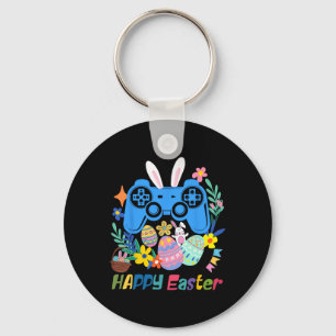 Video Game Bunny Eggs Costume Easter Day Boys Kids Keychain