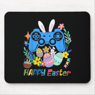 Video Game Bunny Eggs Costume Easter Day Boys Kids Mouse Pad
