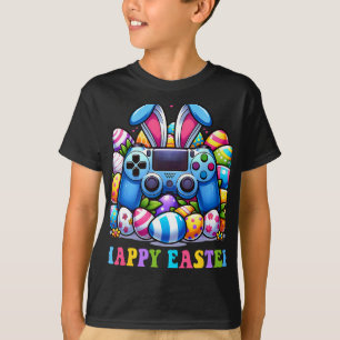 Video Game Bunny Eggs Costume Easter Day Boys Kids T-Shirt