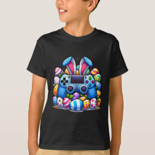Video Game Bunny Eggs Costume Easter Day Boys Kids T-Shirt