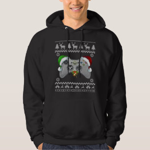 Video Game Christmas Tree Lights Santa Hat Gift Xm Hoodie