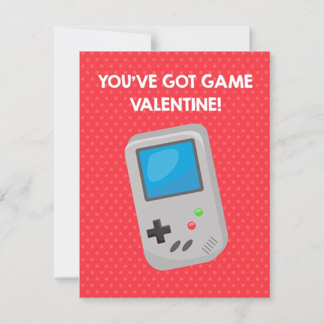 Video Game Classroom Valentine's Day Card (Front)