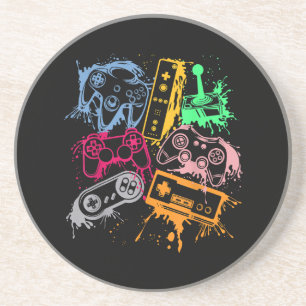 Video Game Console Controllers Retro 80's 90's Arc Coaster