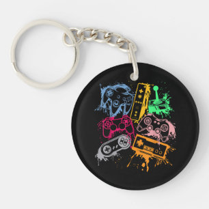 Video Game Console Controllers Retro 80's 90's Arc Keychain