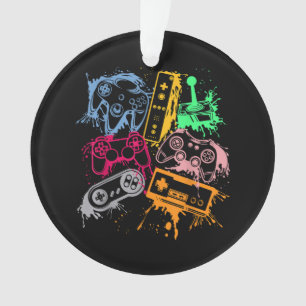 Video Game Console Controllers Retro 80's 90's Arc Ornament