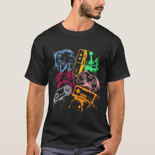 Video Game Console Controllers Retro 80's 90's Arc T-Shirt