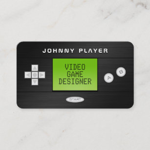 Video game console handheld faux looks business card