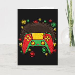 Video-game Controller Afro Black History Month Gam Card