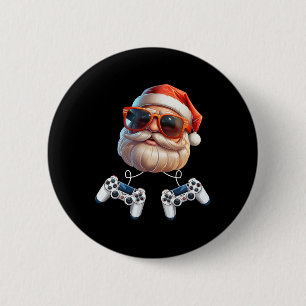 Video Game Controller Christmas Gamer Gaming Enthu 2 Inch Round Button