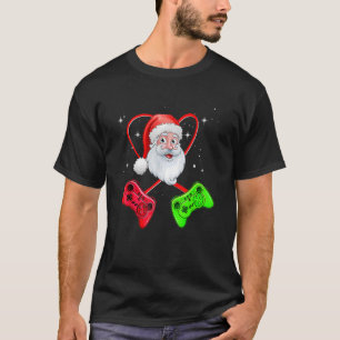 Video Game Controller Christmas Santa Claus Gamer  T-Shirt