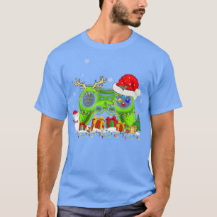 Video Game Controller Christmas Santa Hat Boys Kid T-Shirt