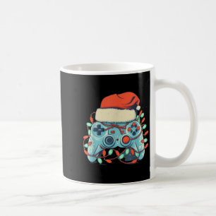 Video Game Controller Christmas Santa Hat Gamer Bo Coffee Mug