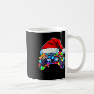Video Game Controller Christmas Santa Hat Gamer Bo Coffee Mug