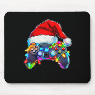 Video Game Controller Christmas Santa Hat Gamer Bo Mouse Pad