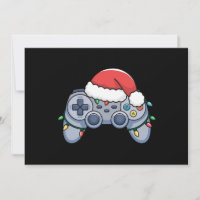 Video Game Controller Christmas Santa Hat Gamer
