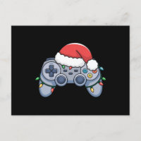 Video Game Controller Christmas Santa Hat Gamer