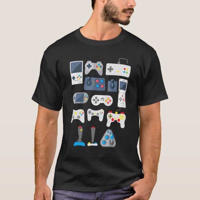 Video Game Controller Console Handheld Gaming Game T-Shirt (Front)
