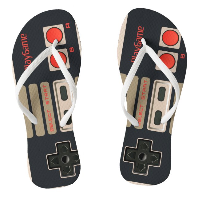 Video game controller flip flops (Footbed)
