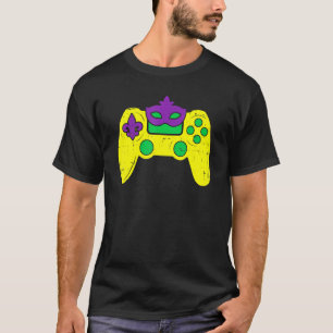 Video Game Controller Gamer E Sports Mardi Gras Ca T-Shirt