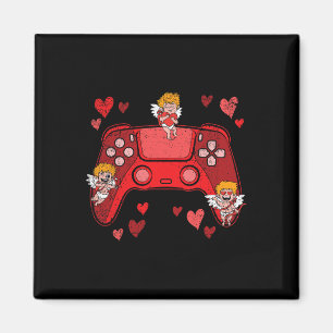 Video-game Controller Heart Valentines Day Cute Ga Magnet