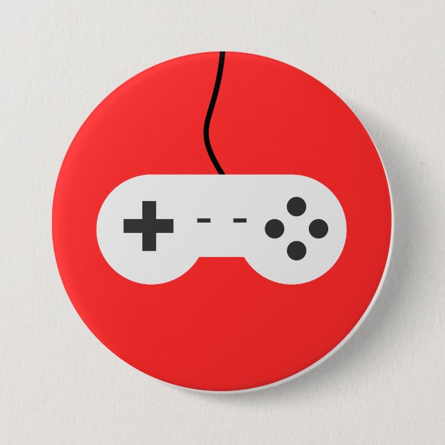 Video Game Controller Icon 3 Inch Round Button (Front)