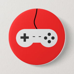 Video Game Controller Icon 3 Inch Round Button