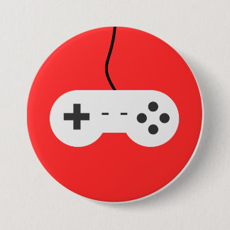 Video Game Controller Icon 3 Inch Round Button