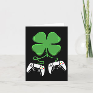 Video Game Controller Irish Gamer Boys St Patricks Card