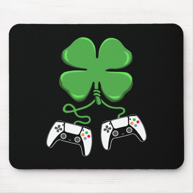 Video Game Controller Irish Gamer Boys St Patricks Mouse Pad (Front)
