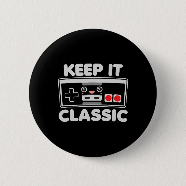 Video Game Controller Keep It Clic Humour 80s Retr 2 Inch Round Button (Front)
