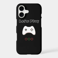 Video Game Controller, Let's Play, Red & Green Art