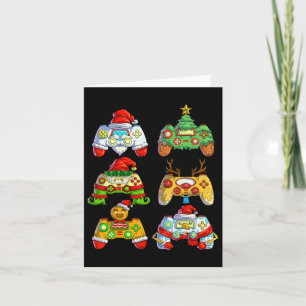 Video Game Controller Santa Hat Christmas Gamer 2 Card