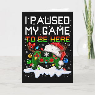 Video-game Controller Santa Hat Christmas Gaming X Card