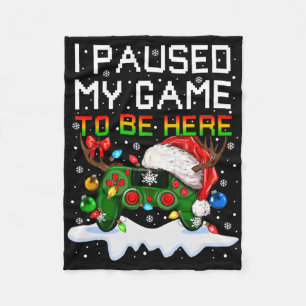 Video-game Controller Santa Hat Christmas Gaming X Fleece Blanket